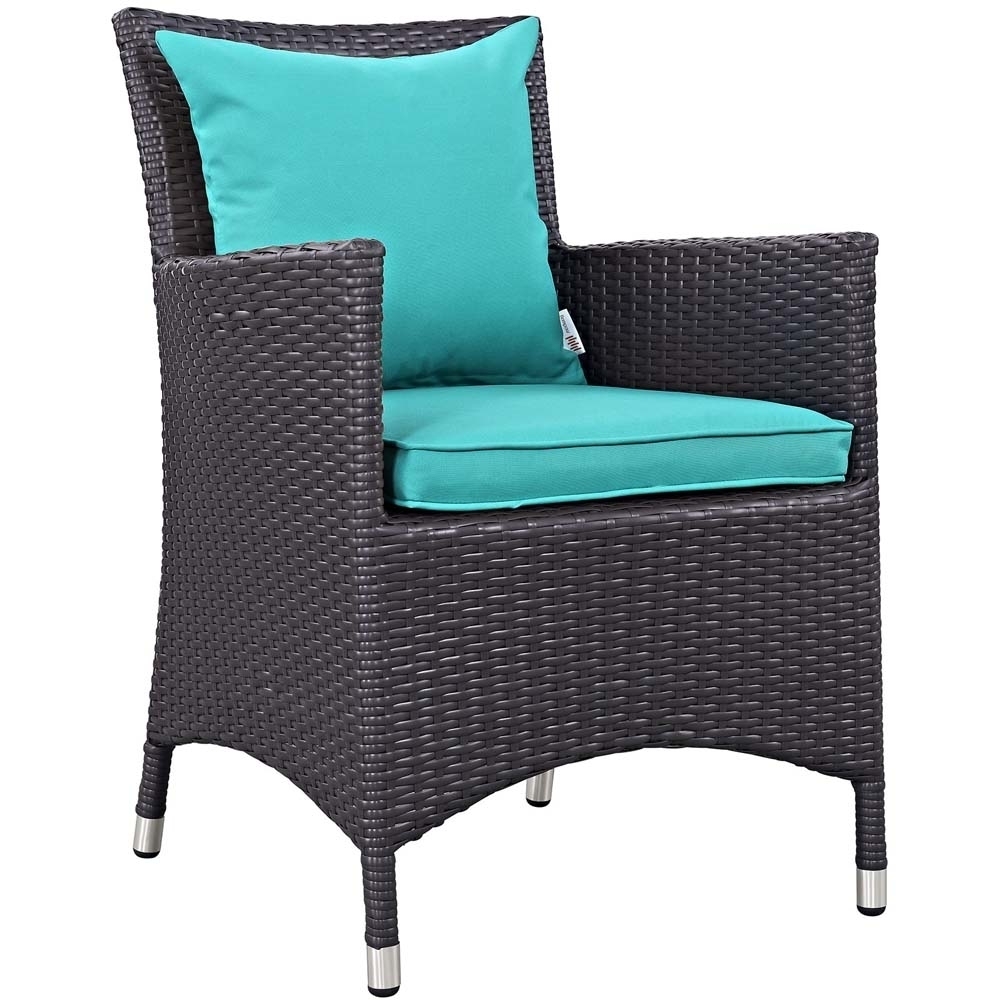 Turquoise Convene Dining Outdoor Patio Armchair