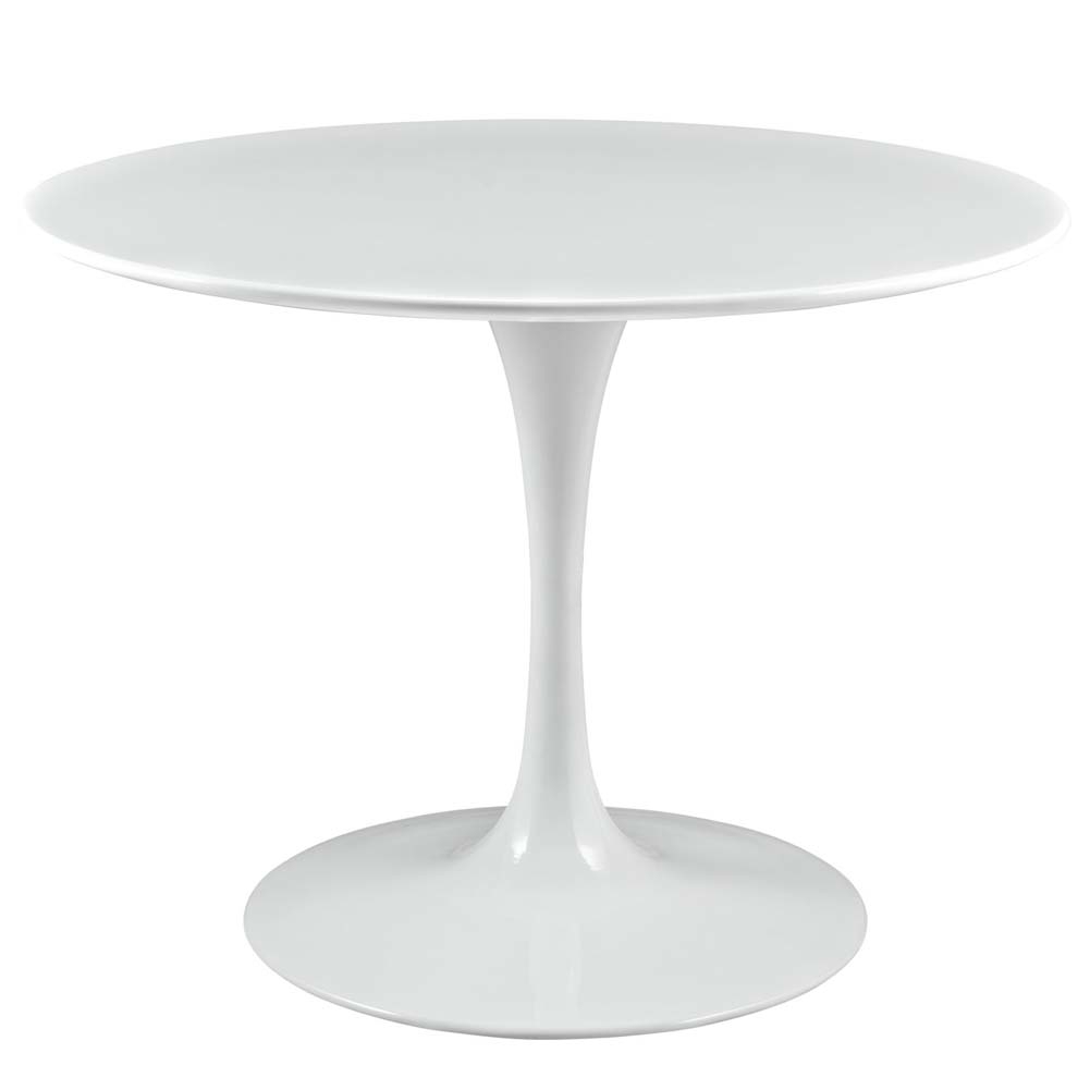 White Lippa 40 Wood Top Dining Table