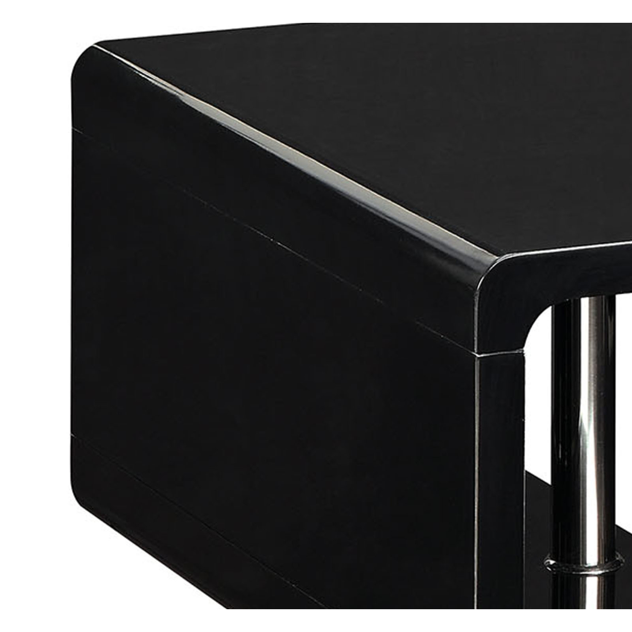 Ninove Contemporary Style End Table, Black- Saltoro Sherpi