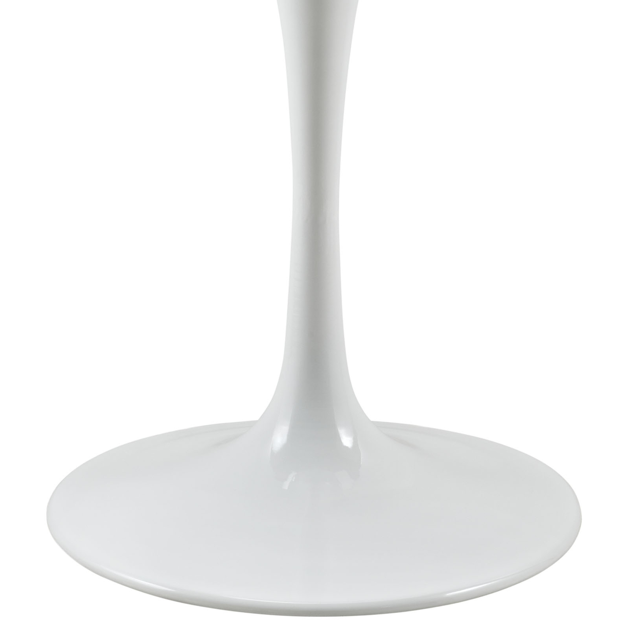 White Lippa 36 Wood Top Dining Table