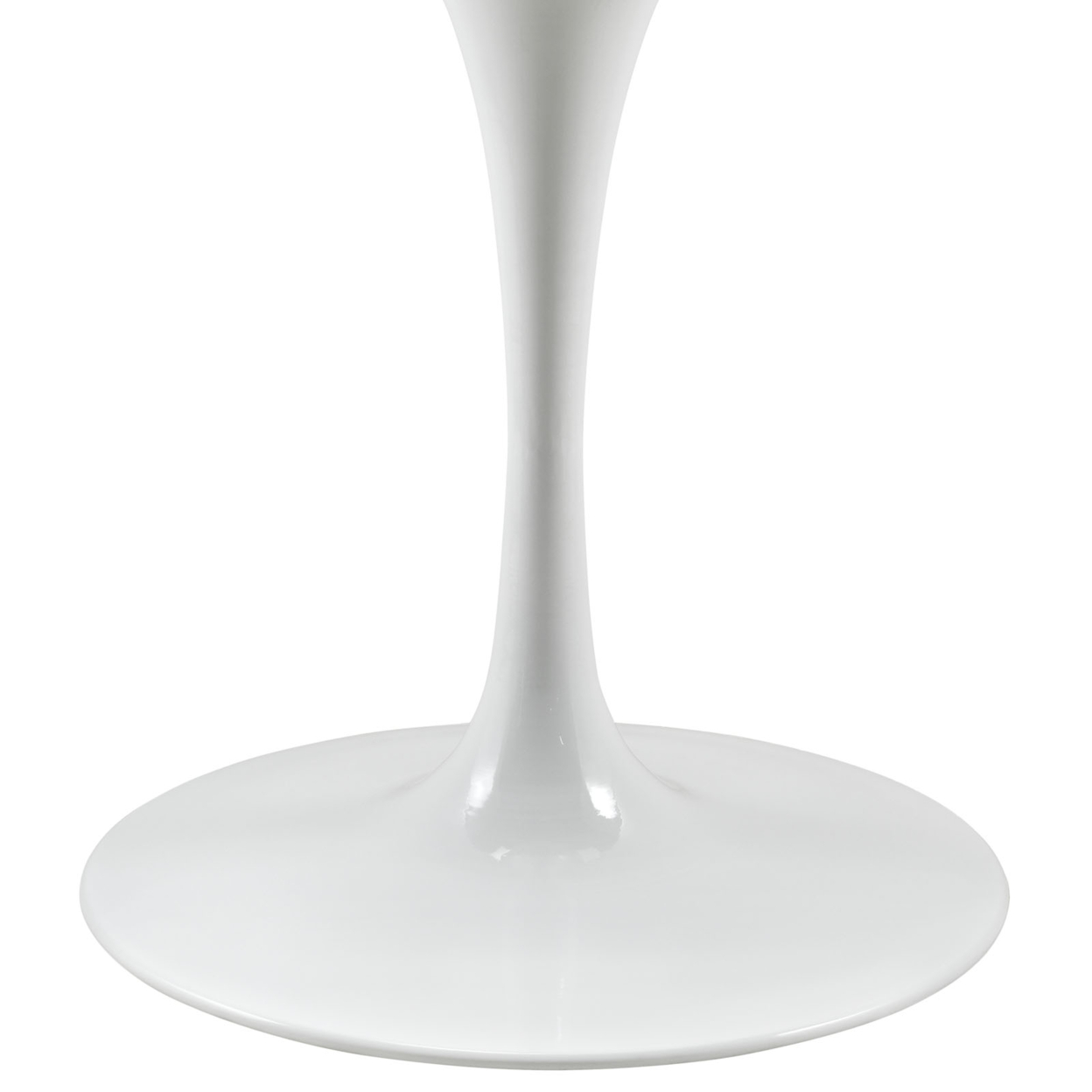 White Lippa 40 Wood Top Dining Table