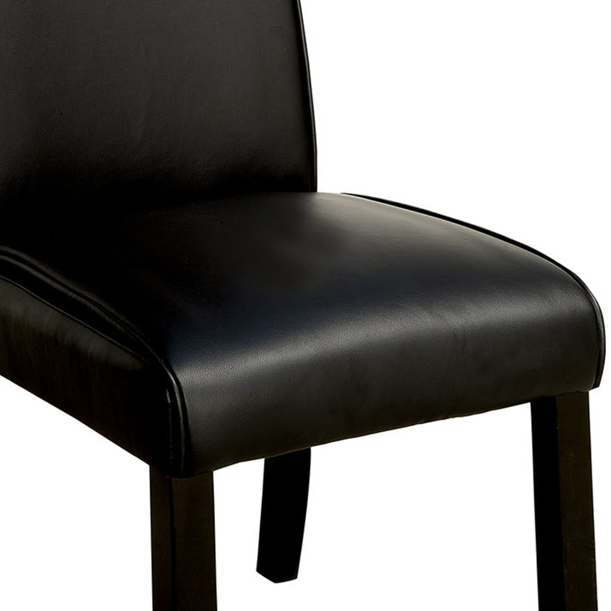 Grandstone I Contemporary Side Chair With Black Finish, Set Of 2- Saltoro Sherpi