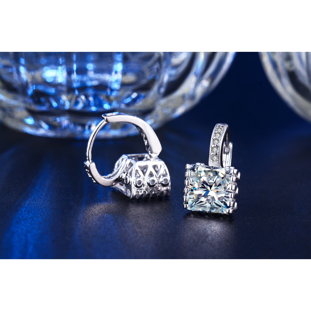 8 CTTW Simulated Diamond Drop Earrings