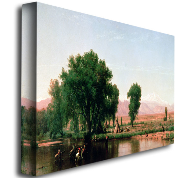 Thomas Worthington 'Crossing The Ford, Colorado' Canvas Wall Art 35 X 47 Inches