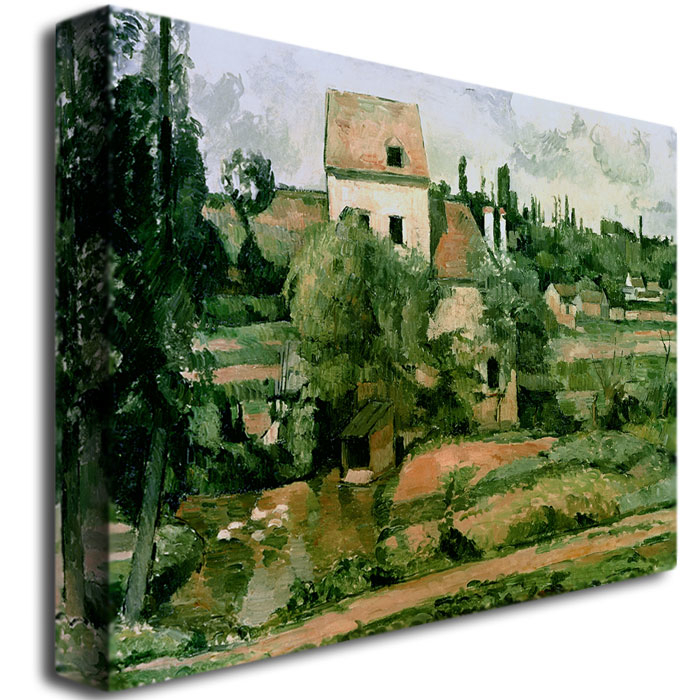 Paul Cezanne 'Moulin De Lad Couleuvre, Pontoise' Canvas Wall Art 35 X 47 Inches