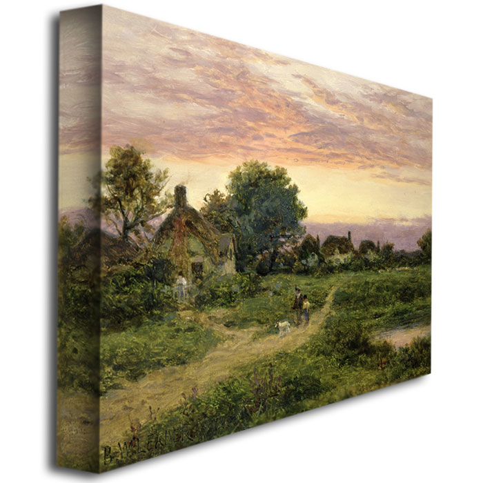 Benjamin Leader 'Worcestershire Cottages, 1912' Canvas Wall Art 35 X 47 Inches