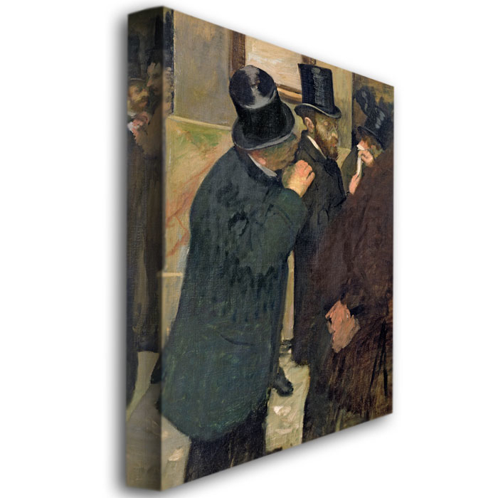 Edgar Degas 'At The Stock Exchange 1878' Canvas Wall Art 35 X 47 Inches
