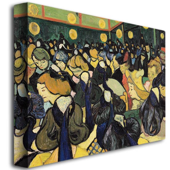 Vincent Van Gogh 'The Dance Hall At Arles 1888' Canvas Wall Art 35 X 47 Inches