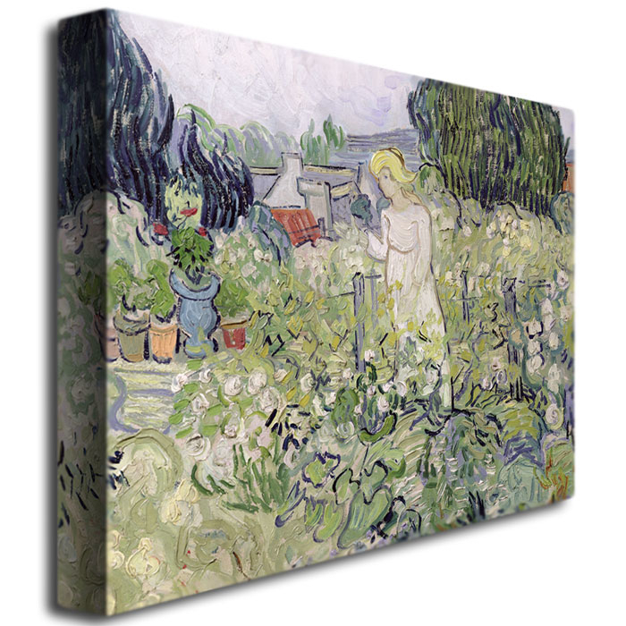 Vincent Van Gogh 'Mademoiselle Gachet At Auvers-sur-Oise' Canvas Wall Art 35 X 47