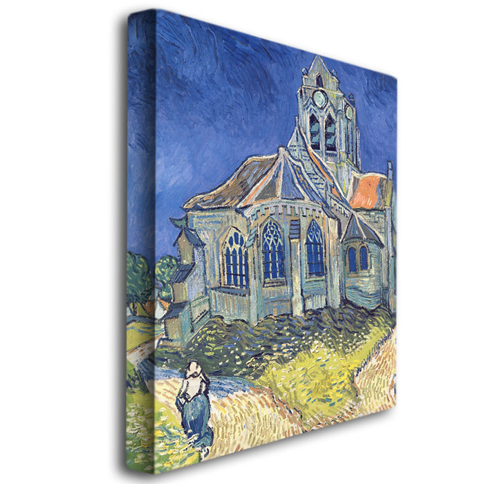 Vincent Van Gogh 'Church At Auvers-sur-Oise 1890' Canvas Wall Art 35 X 47