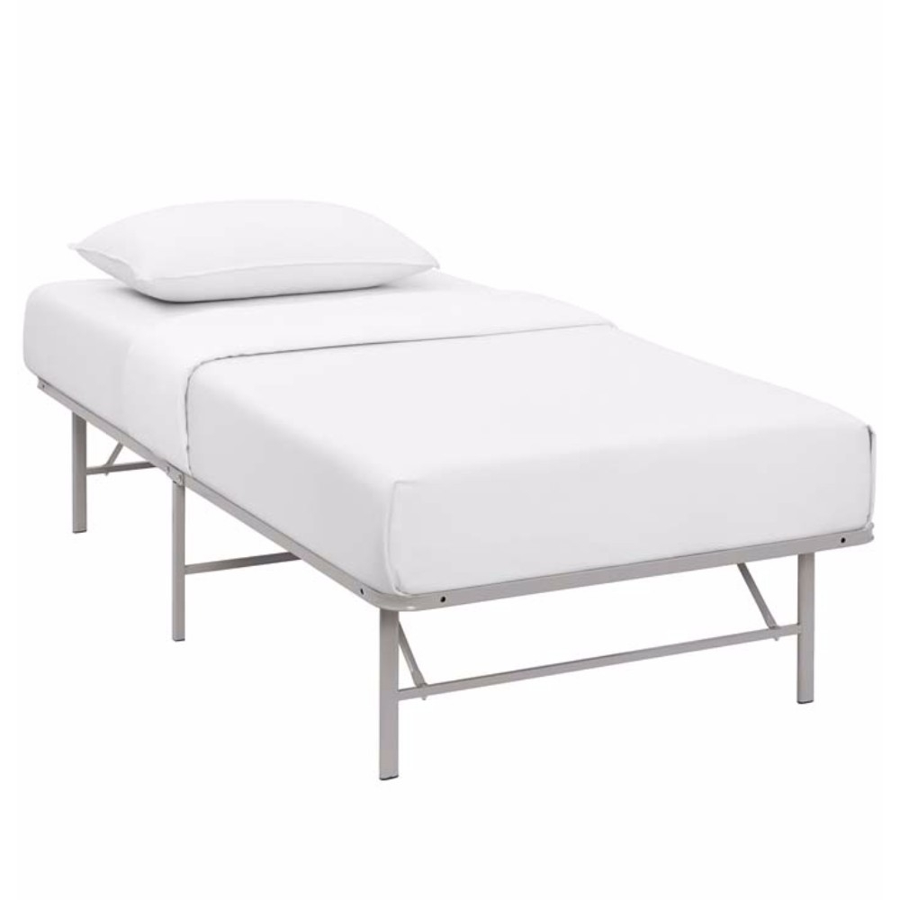 Horizon Twin Stainless Steel Bed Frame, Gray