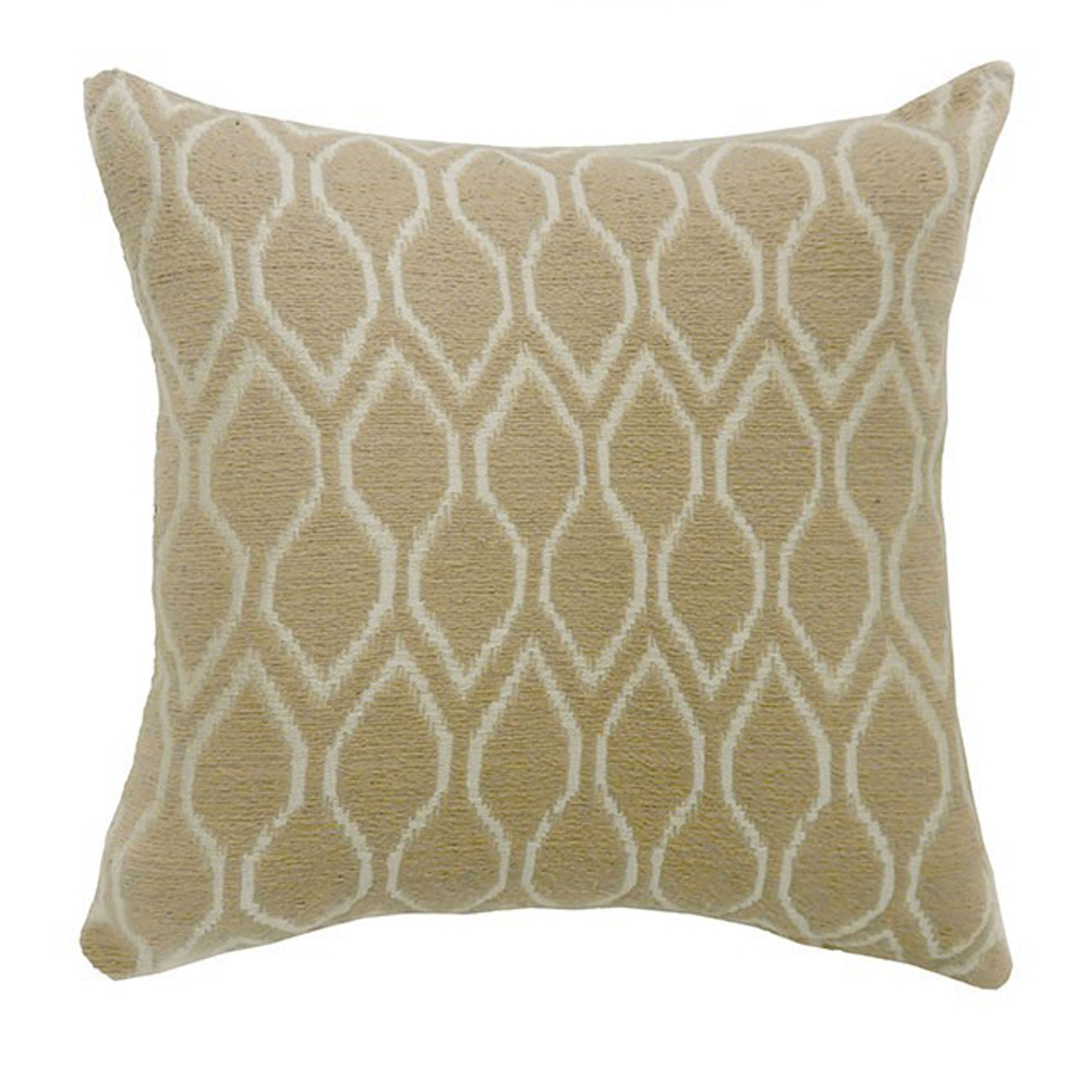 MAE Contemporary Big Pillow With Fabric, Beige Finish, Set Of 2- Saltoro Sherpi
