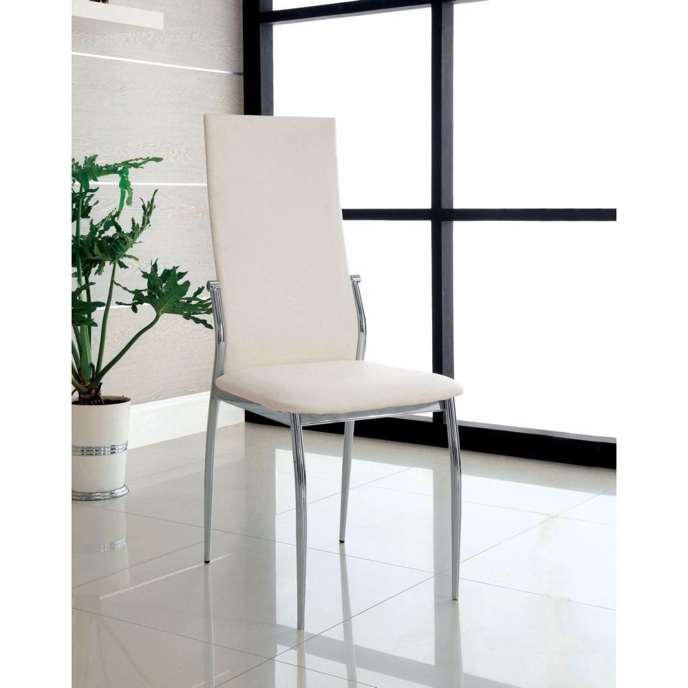 Kalawao Contemporary Side Chair, White Finish, Set Of 2- Saltoro Sherpi
