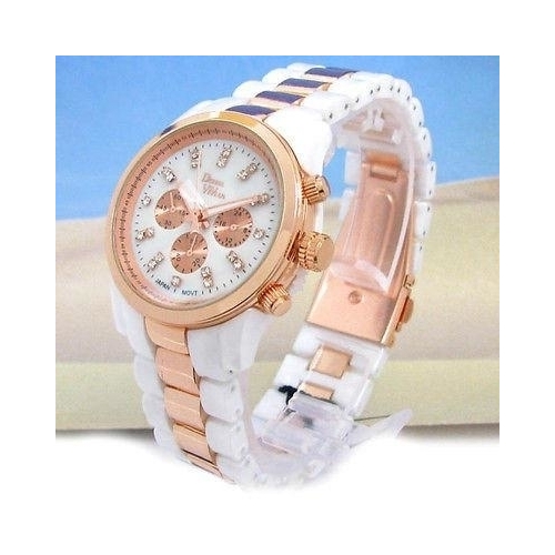 White Pearl Rose Gold Bracelet Fashion Women's Wrist Quartz Watch