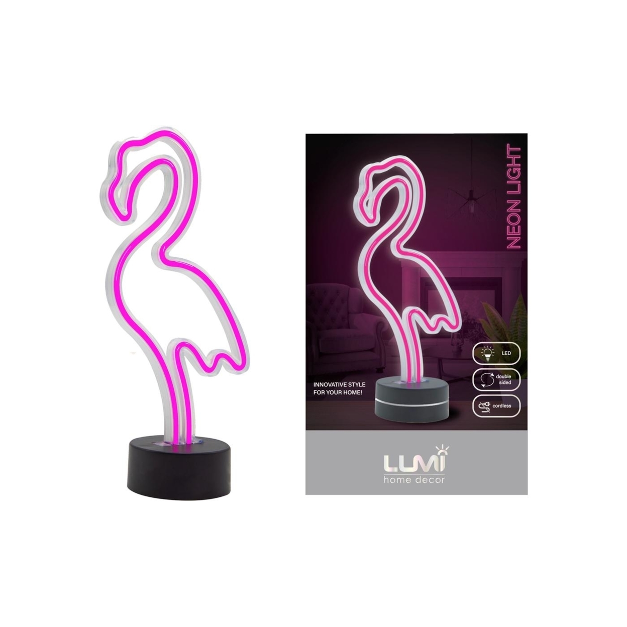 Lumi Home Decor Neon Light - 6 Styles - Flamingo