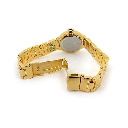 Gold Geneva Small Case Classic Roman Dial Women's Bracelet Watch