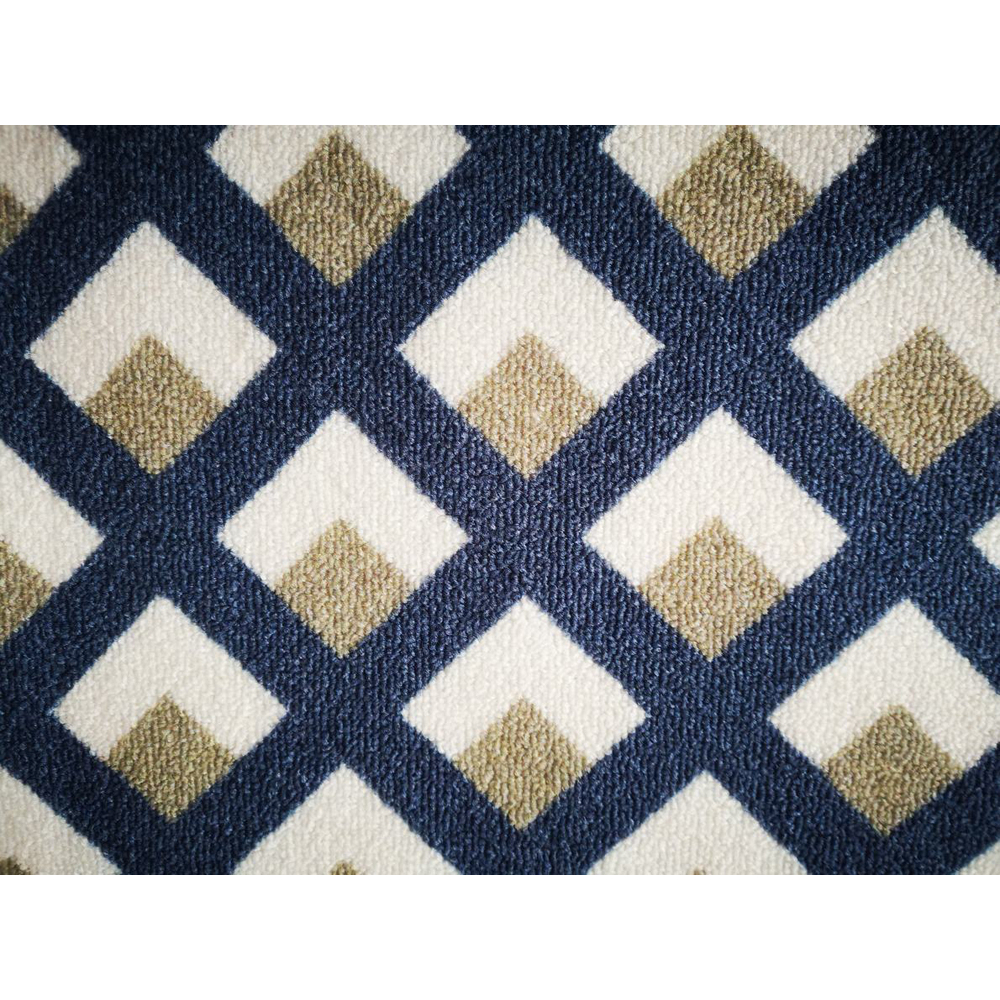 Deerlux Modern Living Room Area Rug With Nonslip Backing, Geometric Gray And Blue Trellis Pattern - 5 X 7