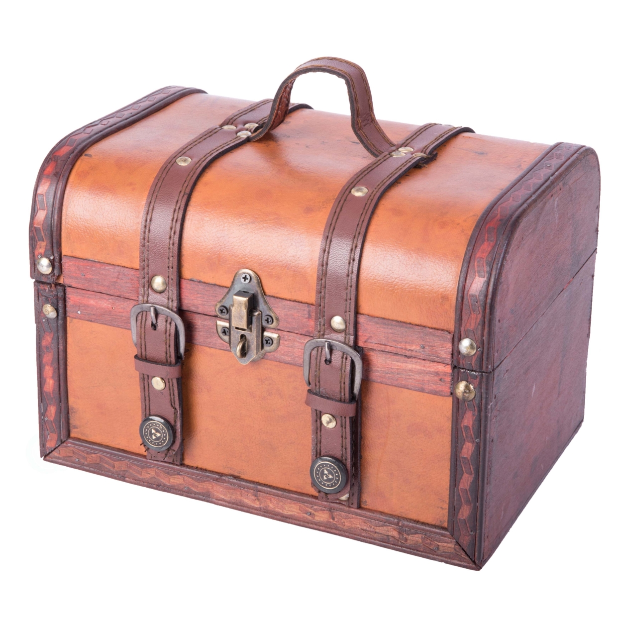 Decorative Leather Treasure Boxes - Large