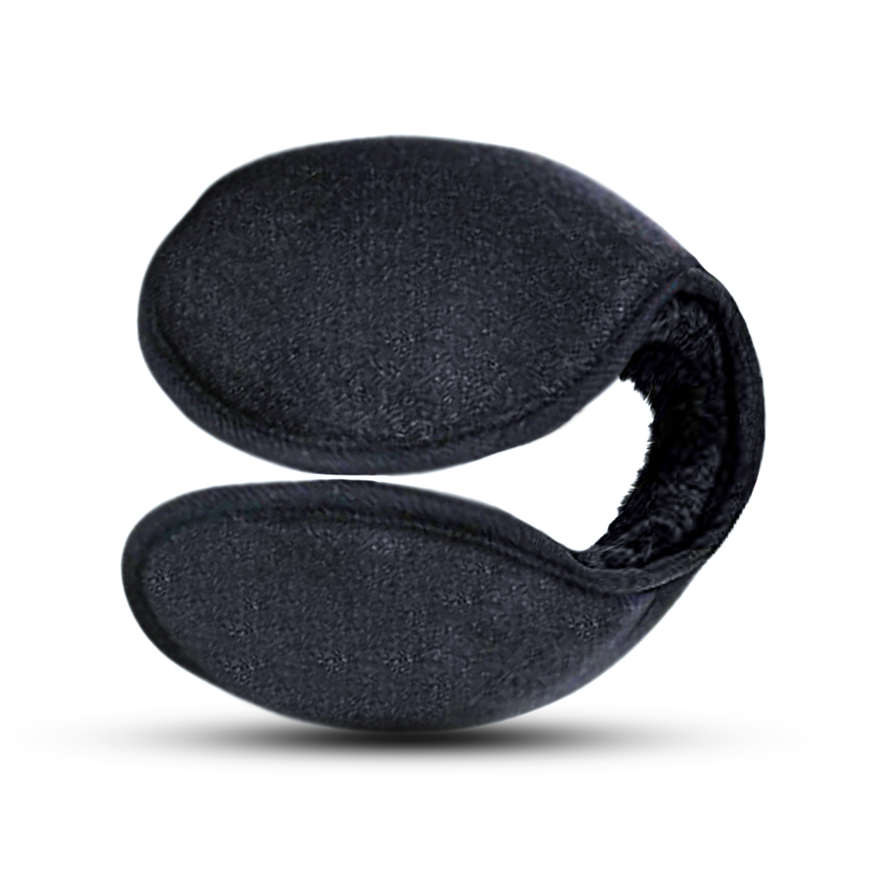 4 Pack: Unisex Ultra-Plush Fur Lined Winter Windproof Plush Behind Head Earmuffs - Black