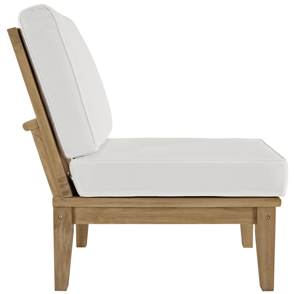 Marina 2 Piece Outdoor Patio Teak Sofa Set, Natural White Size : 31.5Lx32.5Wx31.5H