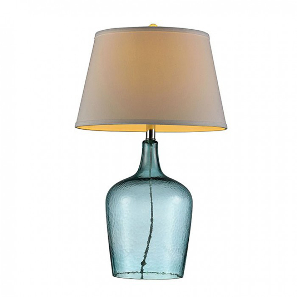 ALEX Contemporary Ocean Breeze Glass Table Lamp, Blue- Saltoro Sherpi