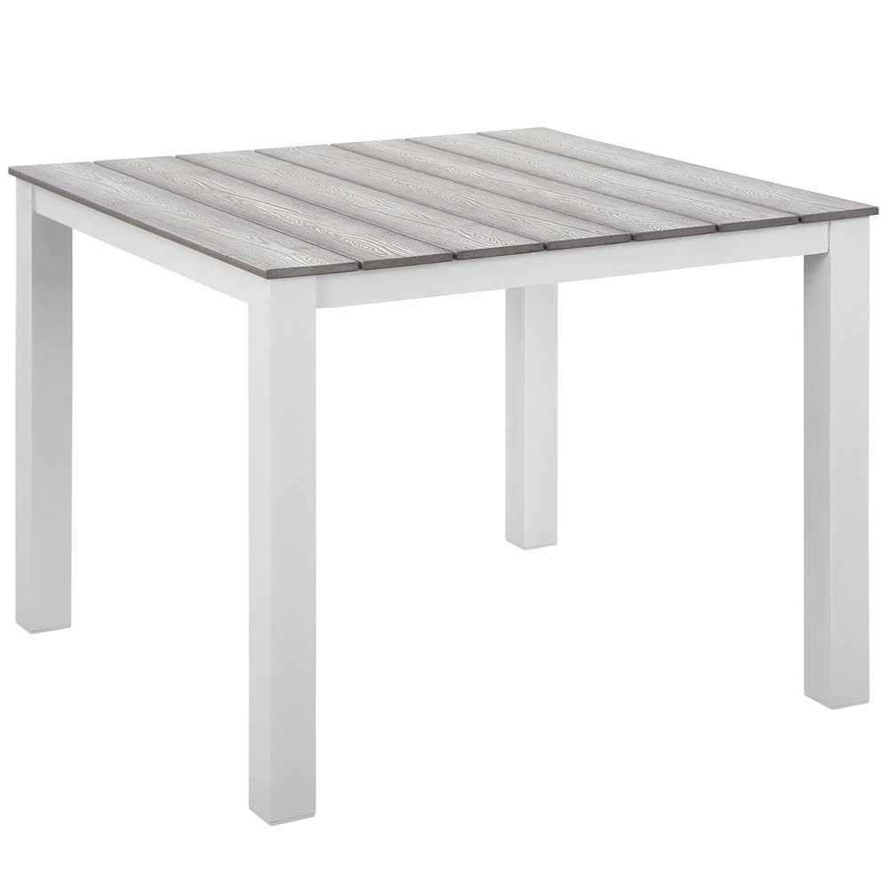 White Light Gray Maine 40 Outdoor Patio Dining Table