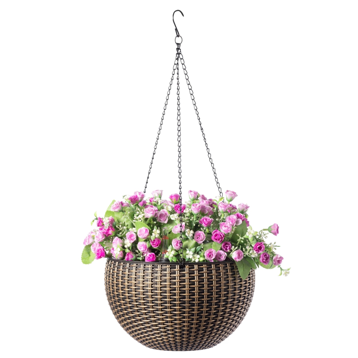 10 Self Watering Bronze Hanging Basket Flower Planter