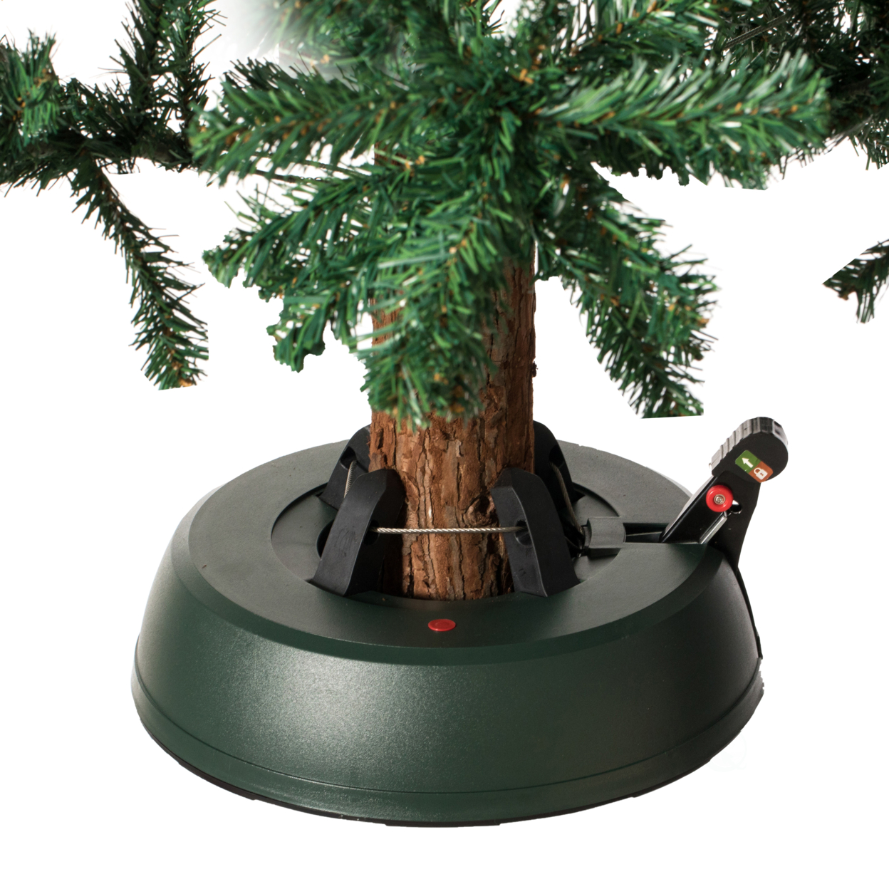 Automatic Plastic Green Foot Pedal Christmas Tree Stand - Small