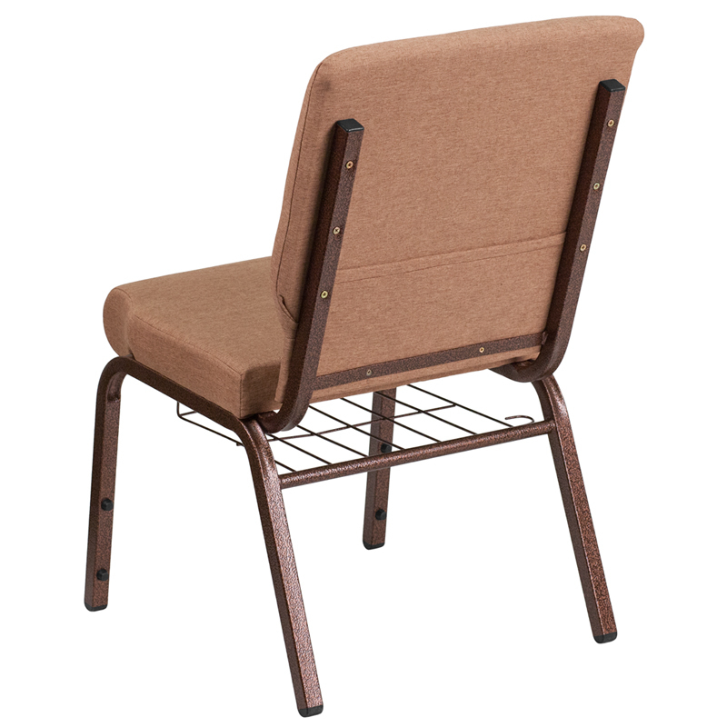 Caramel And Coppervein Fabric Church Chair