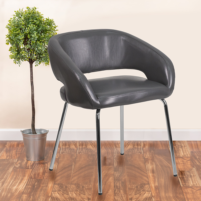 Fusion Gray Leather Chair
