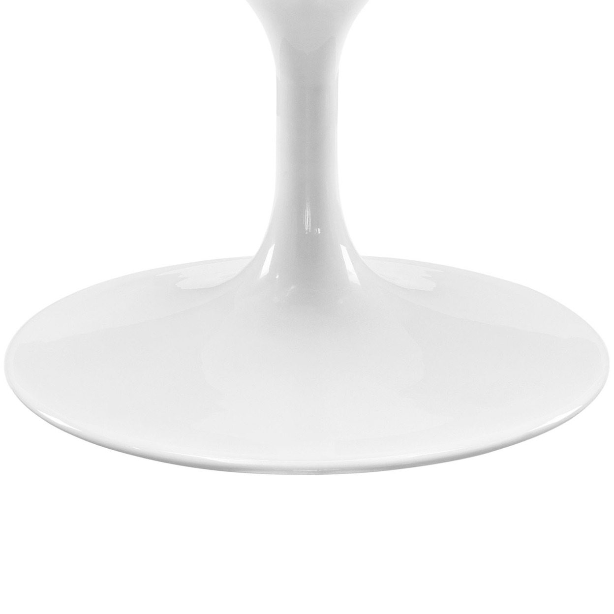 White Lippa 48 Oval-Shaped Artificial Marble Coffee Table
