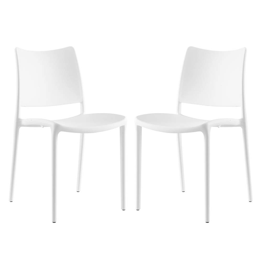 White Hipster Dining Side Chair Set Of 2