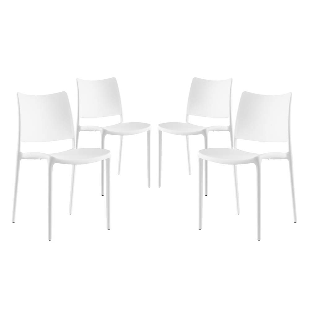 White Hipster Dining Side Chair Set Of 4