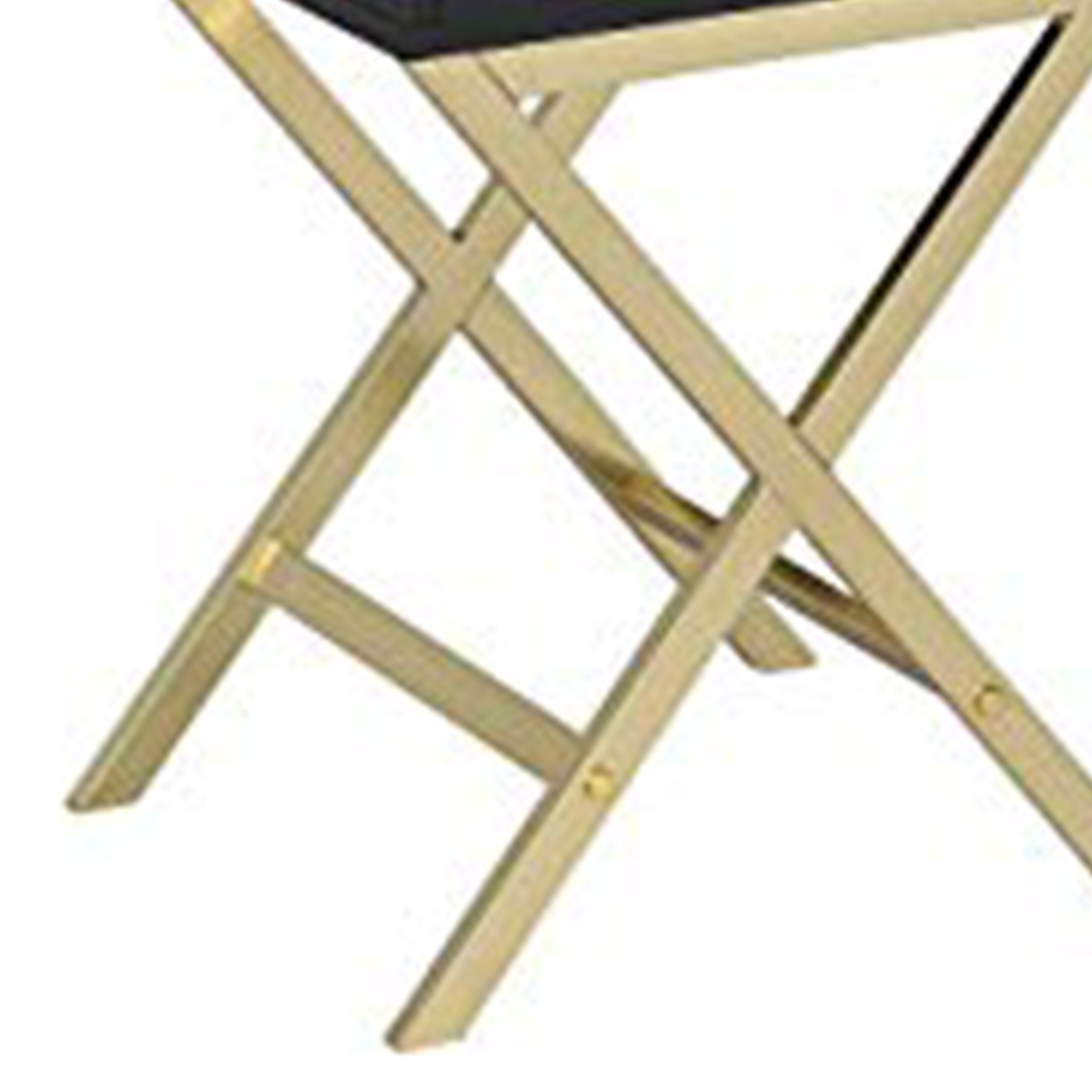 Stylish Side Table, Black & Gold- Saltoro Sherpi