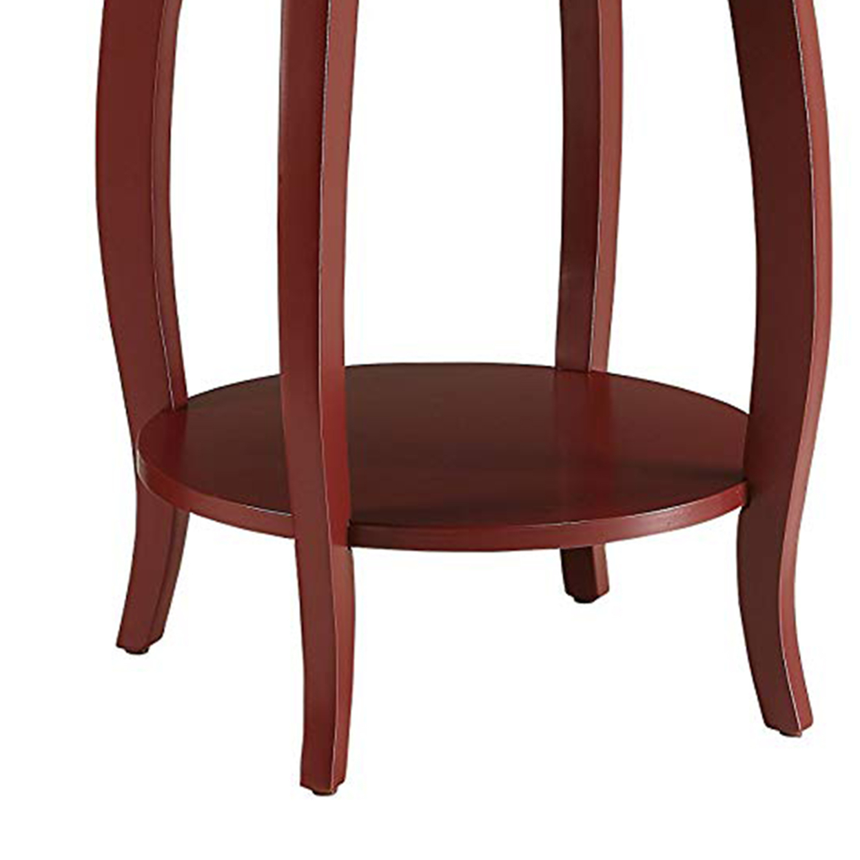 Trendy Side Table, Red- Saltoro Sherpi