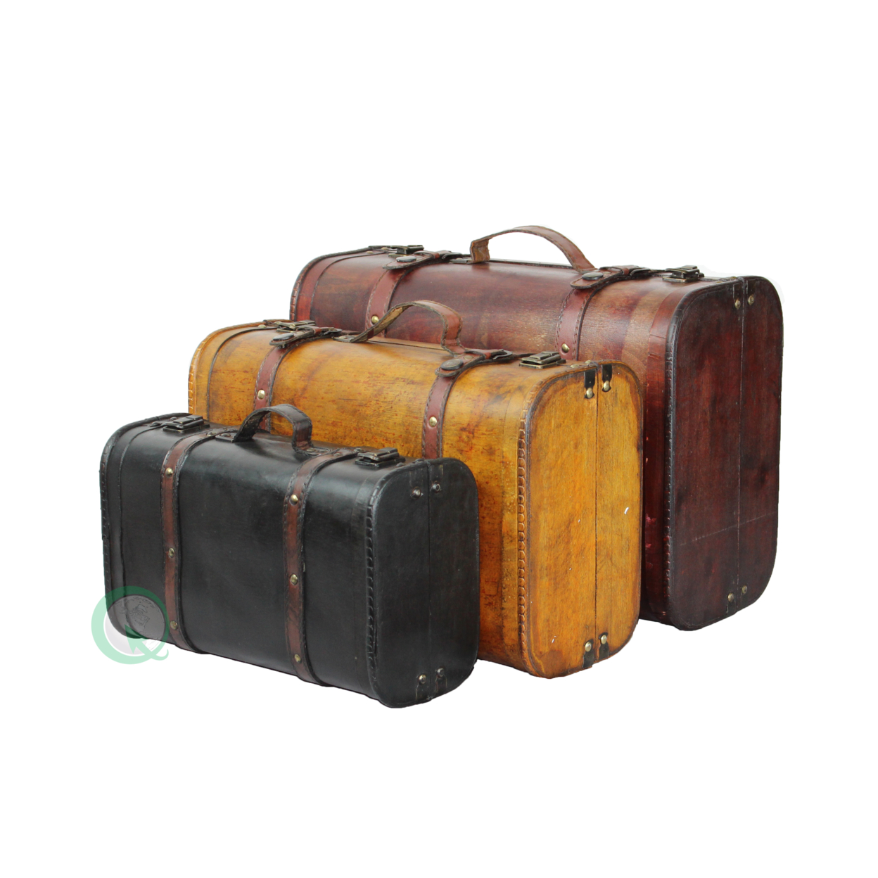 Vintage Style Luggage Suitcase Trunk - Set Of 2