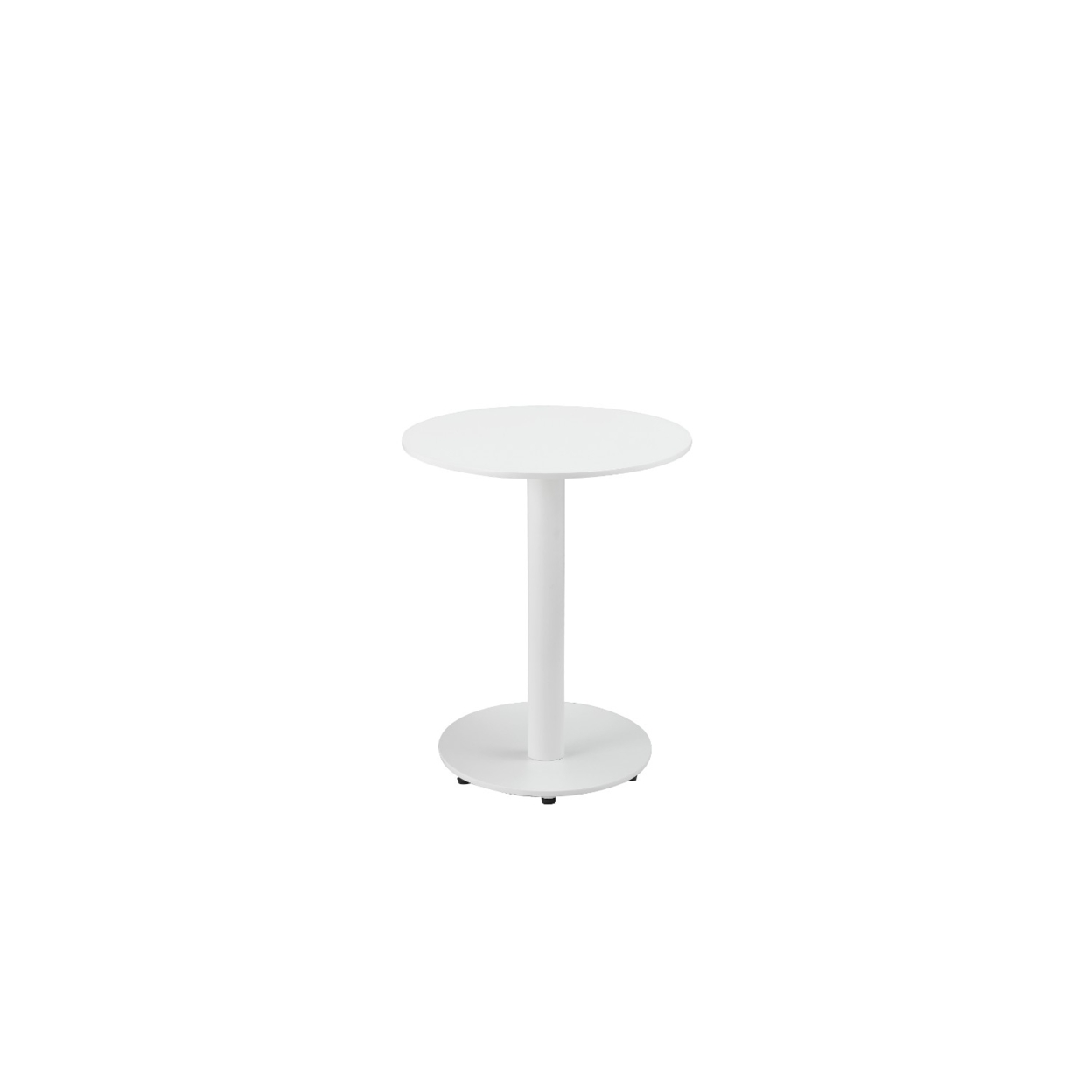 Modern Metal Outdoor Side Table With Oval Top And Base, White- Saltoro Sherpi