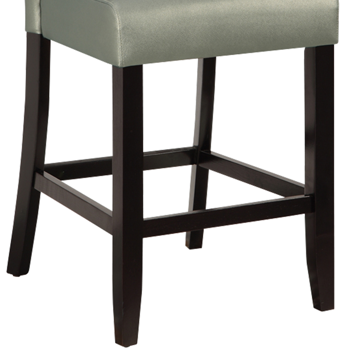 Wood & Polyurethane High Chair, Gray, Set Of 2- Saltoro Sherpi