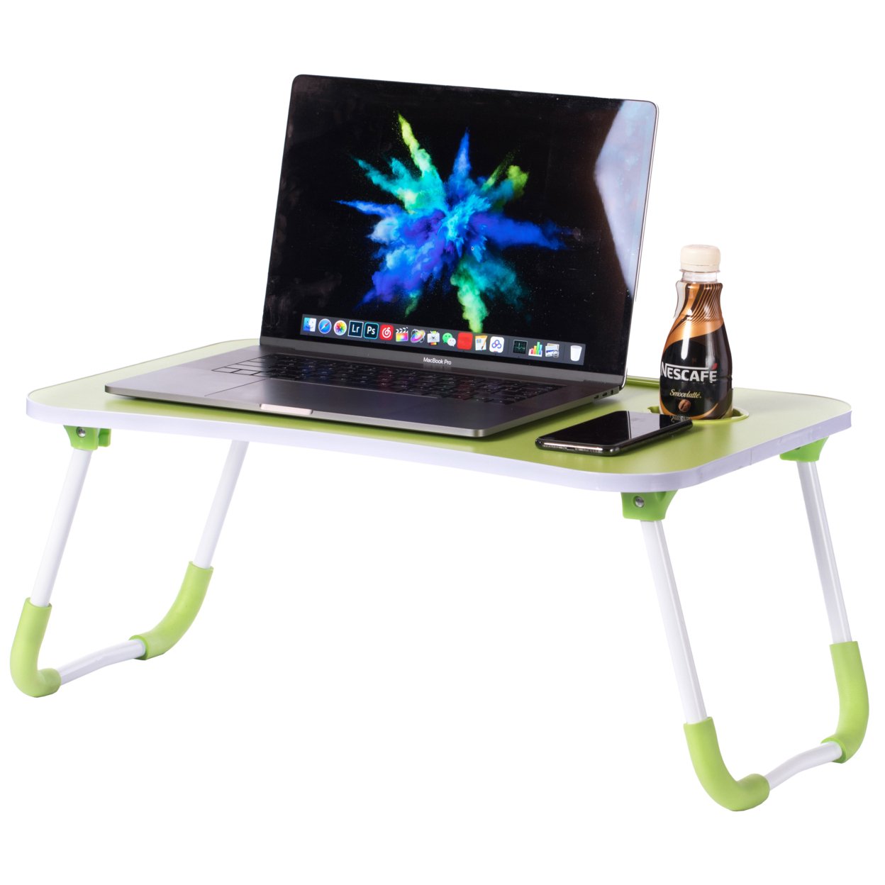 Bed Tray Laptop Foldable Table, Kids Lap Desk Homework Table - green