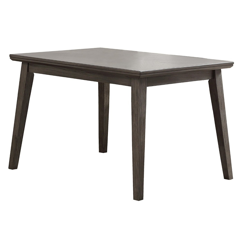 Wooden Dining Table With Splayed Legs, Gray- Saltoro Sherpi