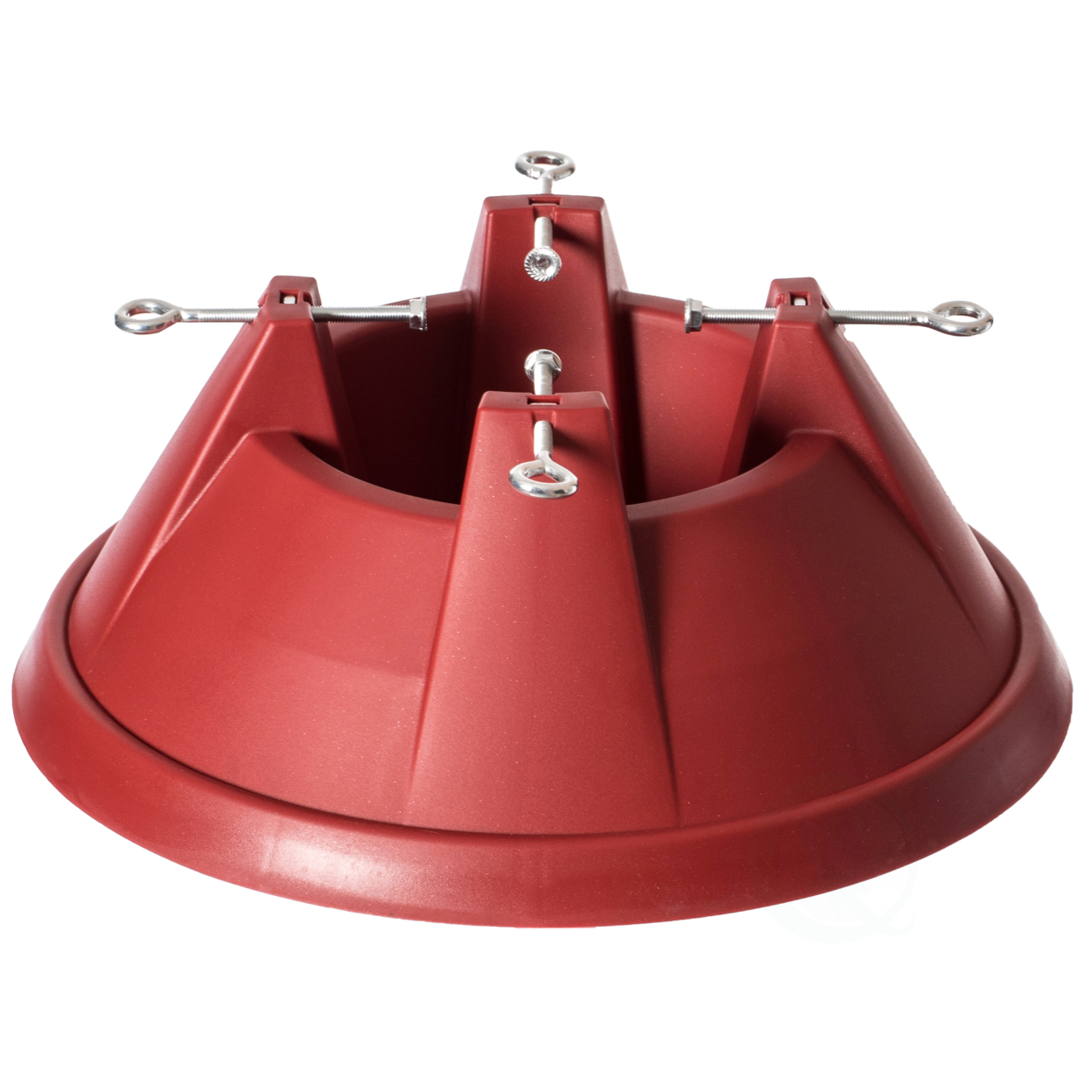 Christmas Tree Stand With Screw Fastener, Plastic - Red