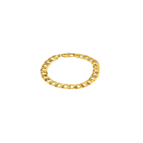 18k Gold Cuban Curb Link Bracelet 8'' 18K Gold Filled High Polish Finsh