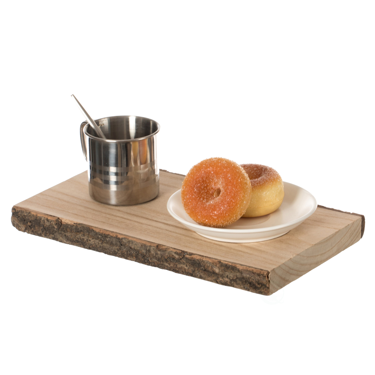 Rustic Natural Tree Log Wooden Rectangular Shape Serving Tray Cutting Board - Size