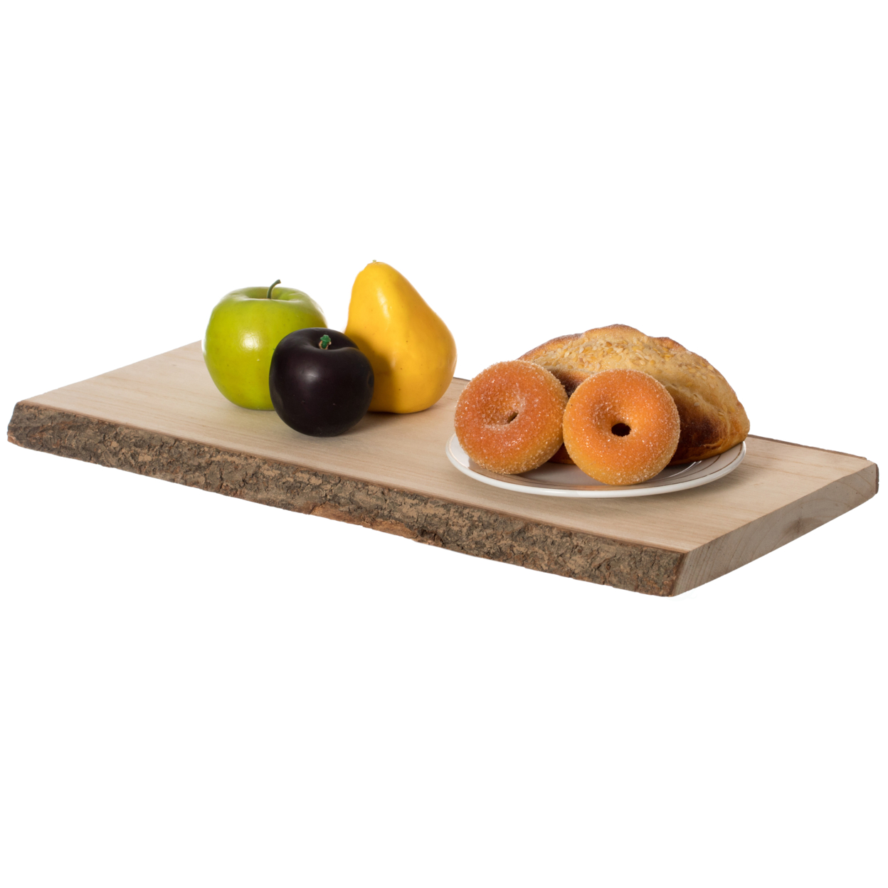 Rustic Natural Tree Log Wooden Rectangular Shape Serving Tray Cutting Board - 20