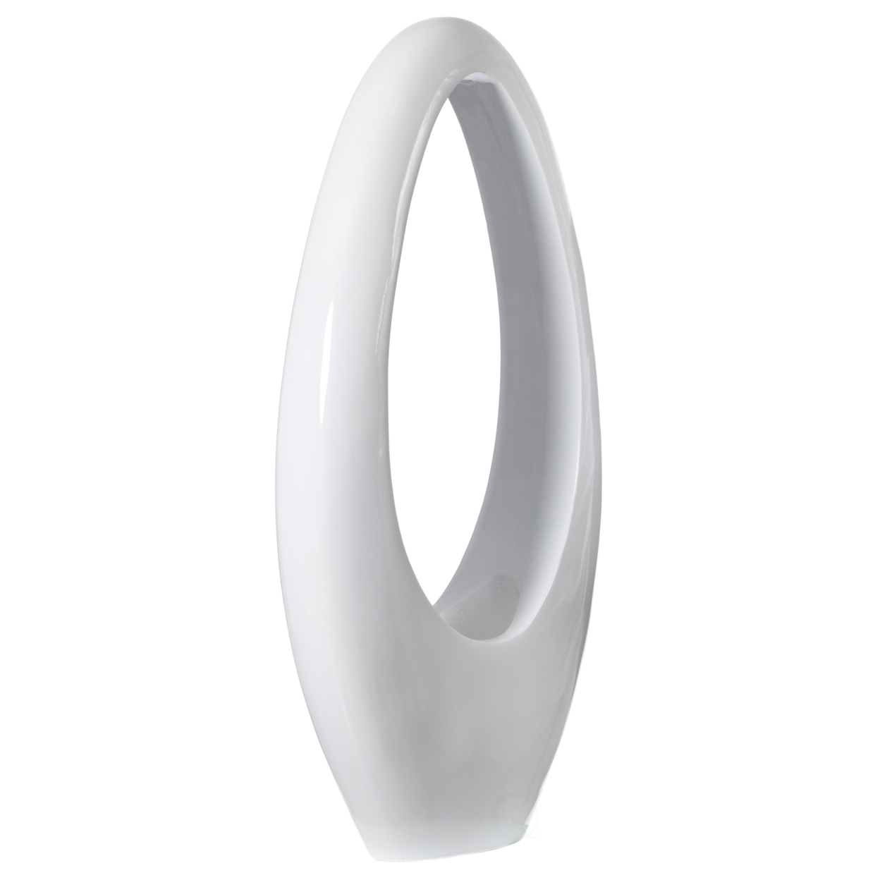 Modern Decorative White Oval Centerpiece Vase Wedding Flower Stand Holder, For Living Room, Entryway Or Dining Room, 40 Inch