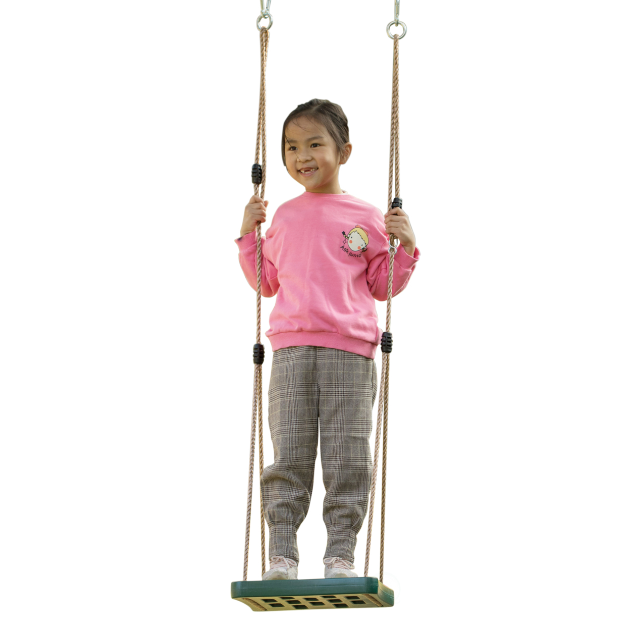 Adjustable Plastic Standing Swing, Outdoor Kids Playground Swing, For All Ages - Green
