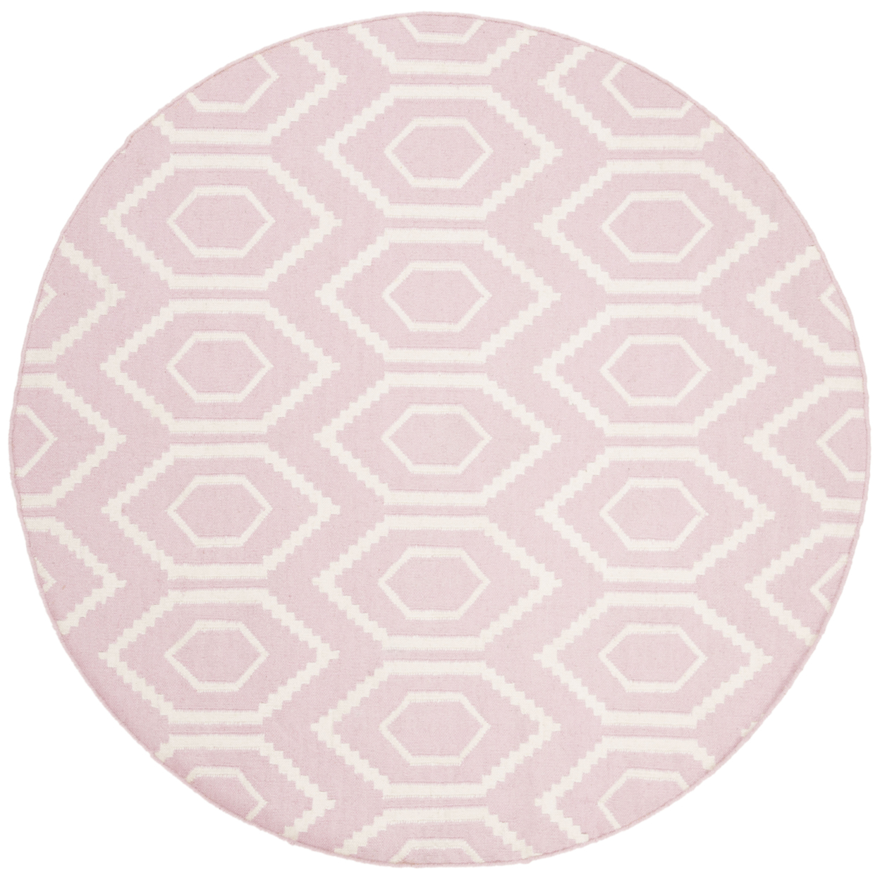 SAFAVIEH Dhurries DHU556C Handwoven Pink / Ivory Rug - Picture 11 of 11