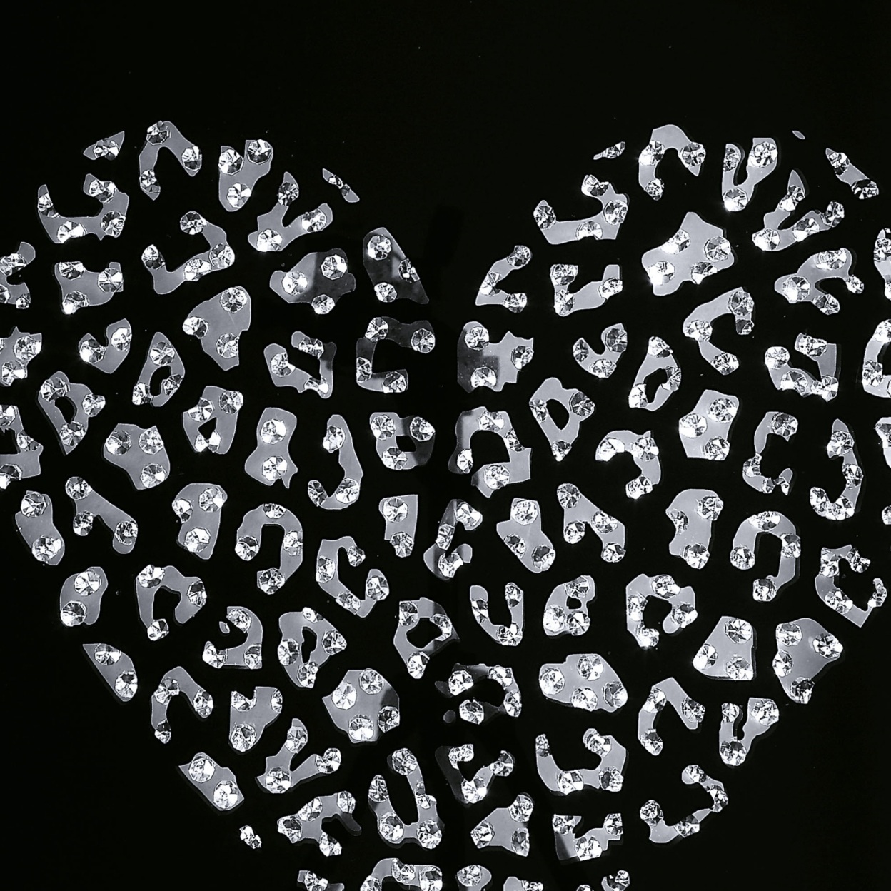 Decorative Wood And Mirror Heart Wall Art, Black And Clear- Saltoro Sherpi