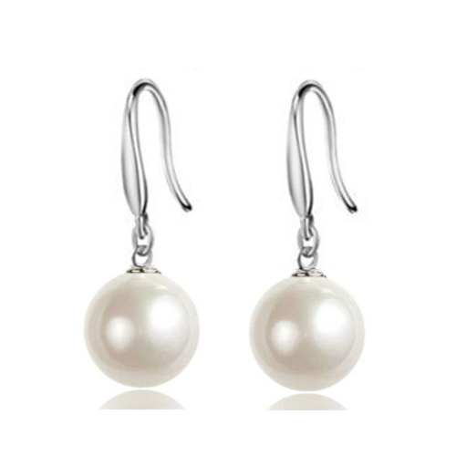 925 Silver Filled High Polish Finsh Elegant Statement Pearl Earrings