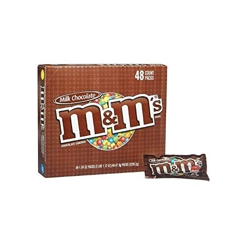 M&M's Milk Chocolate Candy Singles Size (1.74 Ounce, 48 Count)